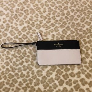 Kate Spade Tan and Black Wristlet